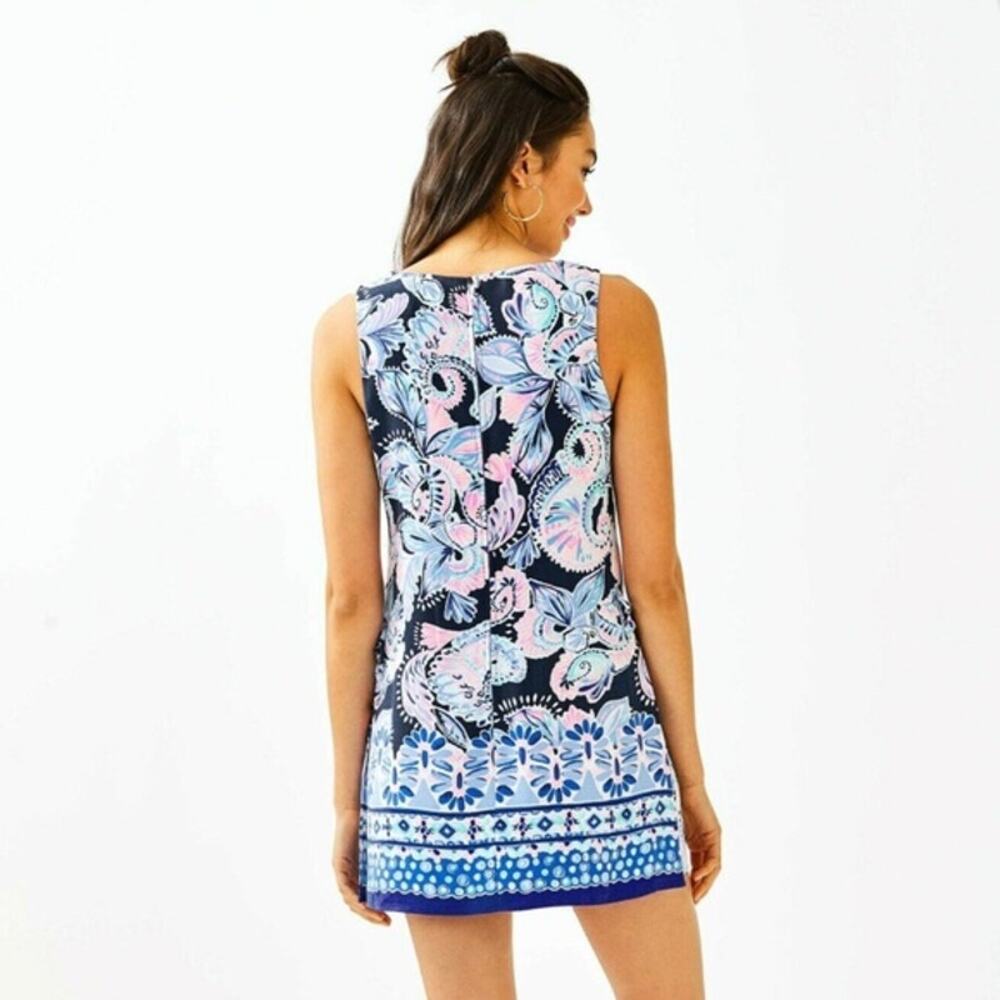 Lilly Pulitzer Donna Romper Dress High Tide Navy Size 00 - Picture 2 of 9